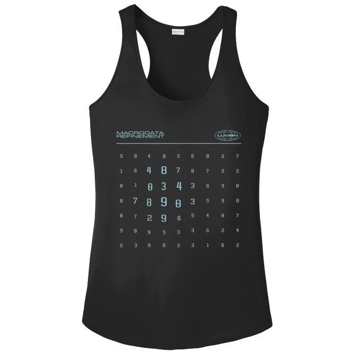 Scary Numbers Lumon Macrodata Refinement Ladies PosiCharge Competitor Racerback Tank