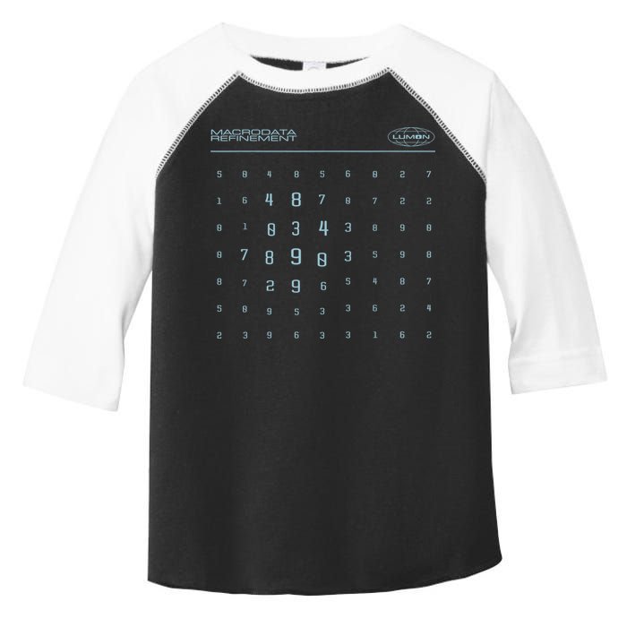 Scary Numbers Lumon Macrodata Refinement Toddler Fine Jersey T-Shirt