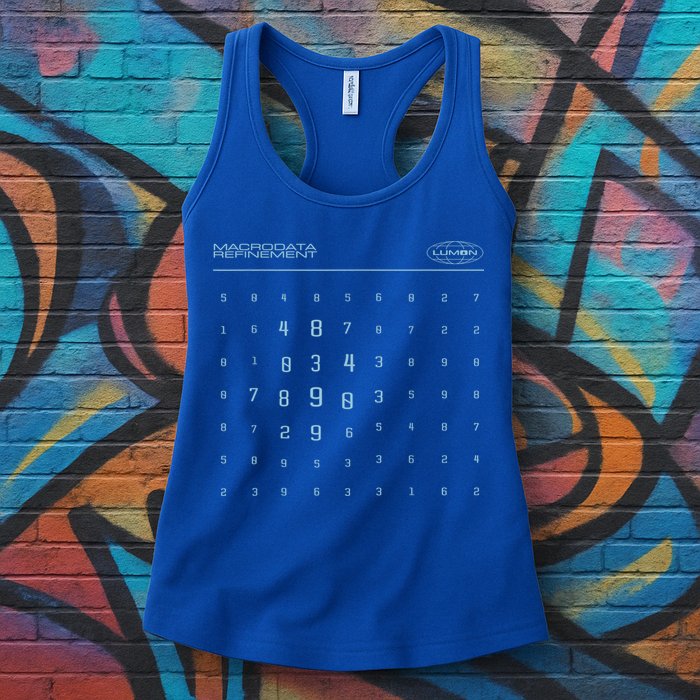 Scary Numbers Lumon Macrodata Refinement Womens Tank Top