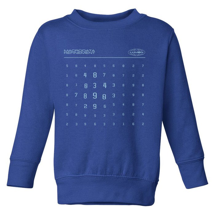 Scary Numbers Lumon Macrodata Refinement Toddler Sweatshirt