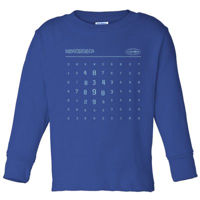 Scary Numbers Lumon Macrodata Refinement Toddler Long Sleeve Shirt