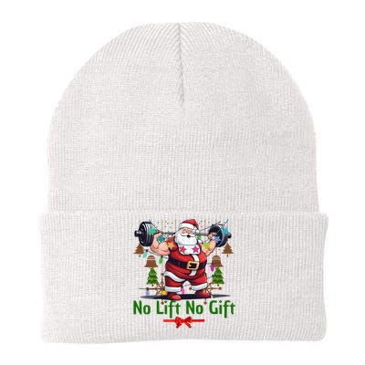 Santa No Lift No Gift Merry Liftmas Christmas Gymer Knit Cap Winter Beanie