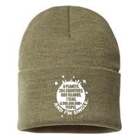 Slogan Novelty Ladies Humour 6+ Billion People Sustainable Knit Beanie