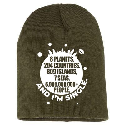 Slogan Novelty Ladies Humour 6+ Billion People Short Acrylic Beanie