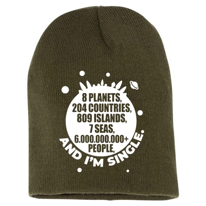 Slogan Novelty Ladies Humour 6+ Billion People Short Acrylic Beanie