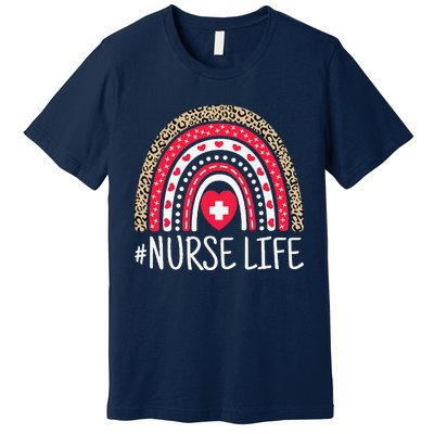 School Nurse Life Nurses Week Rainbow Women Nurses Day Nurse Premium T-Shirt