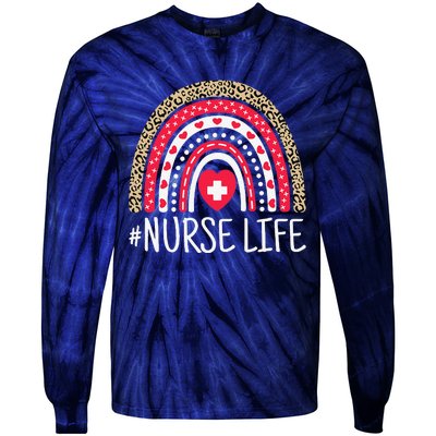 School Nurse Life Nurses Week Rainbow Women Nurses Day Nurse Tie-Dye Long Sleeve Shirt