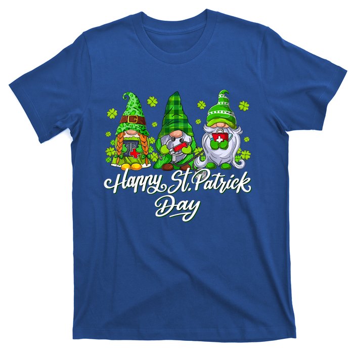 Stethoscope Nurse Life Irish Gnomes Nurse St Patricks Day Gift T-Shirt