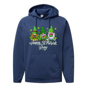 Stethoscope Nurse Life Irish Gnomes Nurse St Patricks Day Gift Performance Fleece Hoodie