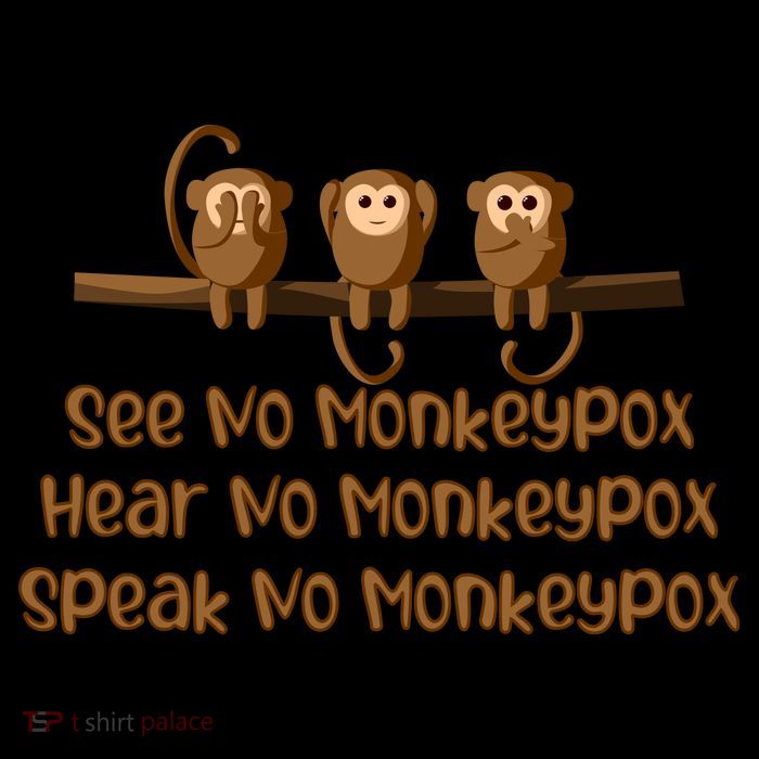 See NO Monkeypox, Hear NO Monkeypox, Speak NO Monkeypox Stripe Pom Pom Beanie