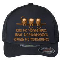 See NO Monkeypox, Hear NO Monkeypox, Speak NO Monkeypox Flexfit Unipanel Trucker Cap