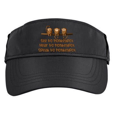 See NO Monkeypox, Hear NO Monkeypox, Speak NO Monkeypox Adult Drive Performance Visor