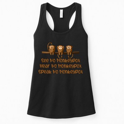 See NO Monkeypox, Hear NO Monkeypox, Speak NO Monkeypox Womens Tank Top