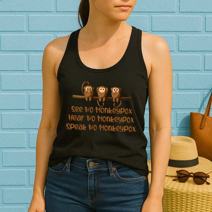 See NO Monkeypox, Hear NO Monkeypox, Speak NO Monkeypox Womens Tank Top