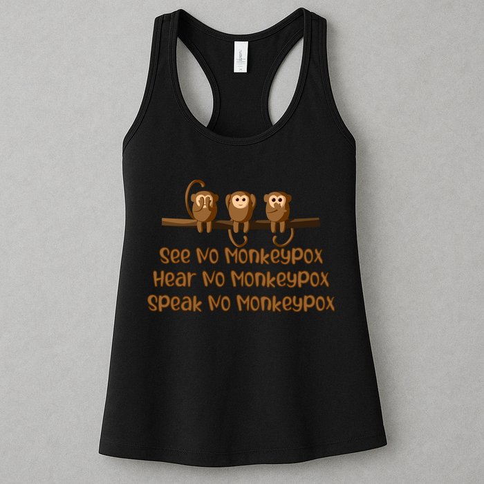 See NO Monkeypox, Hear NO Monkeypox, Speak NO Monkeypox Womens Tank Top
