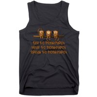 See NO Monkeypox, Hear NO Monkeypox, Speak NO Monkeypox Tank Top