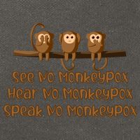 See NO Monkeypox, Hear NO Monkeypox, Speak NO Monkeypox Cotton Canvas Backpack