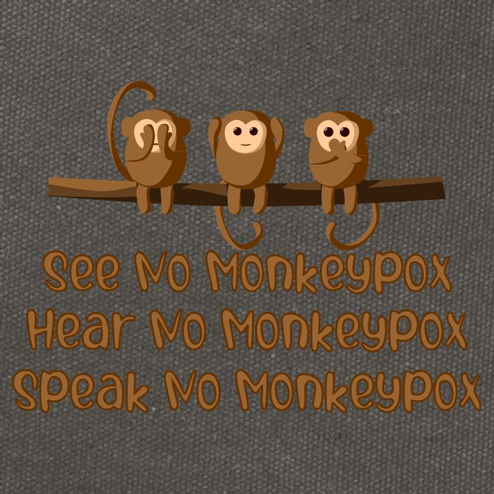 See NO Monkeypox, Hear NO Monkeypox, Speak NO Monkeypox Cotton Canvas Backpack