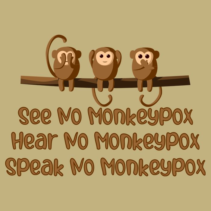 See NO Monkeypox, Hear NO Monkeypox, Speak NO Monkeypox Button
