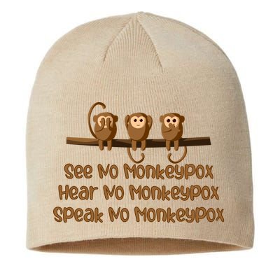See NO Monkeypox, Hear NO Monkeypox, Speak NO Monkeypox Sustainable Beanie