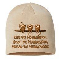 See NO Monkeypox, Hear NO Monkeypox, Speak NO Monkeypox Sustainable Beanie
