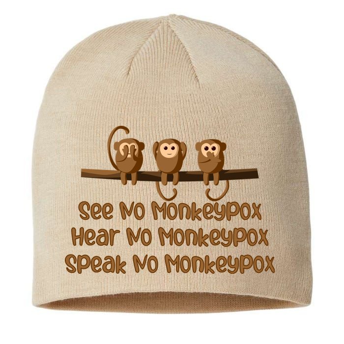 See NO Monkeypox, Hear NO Monkeypox, Speak NO Monkeypox Sustainable Beanie