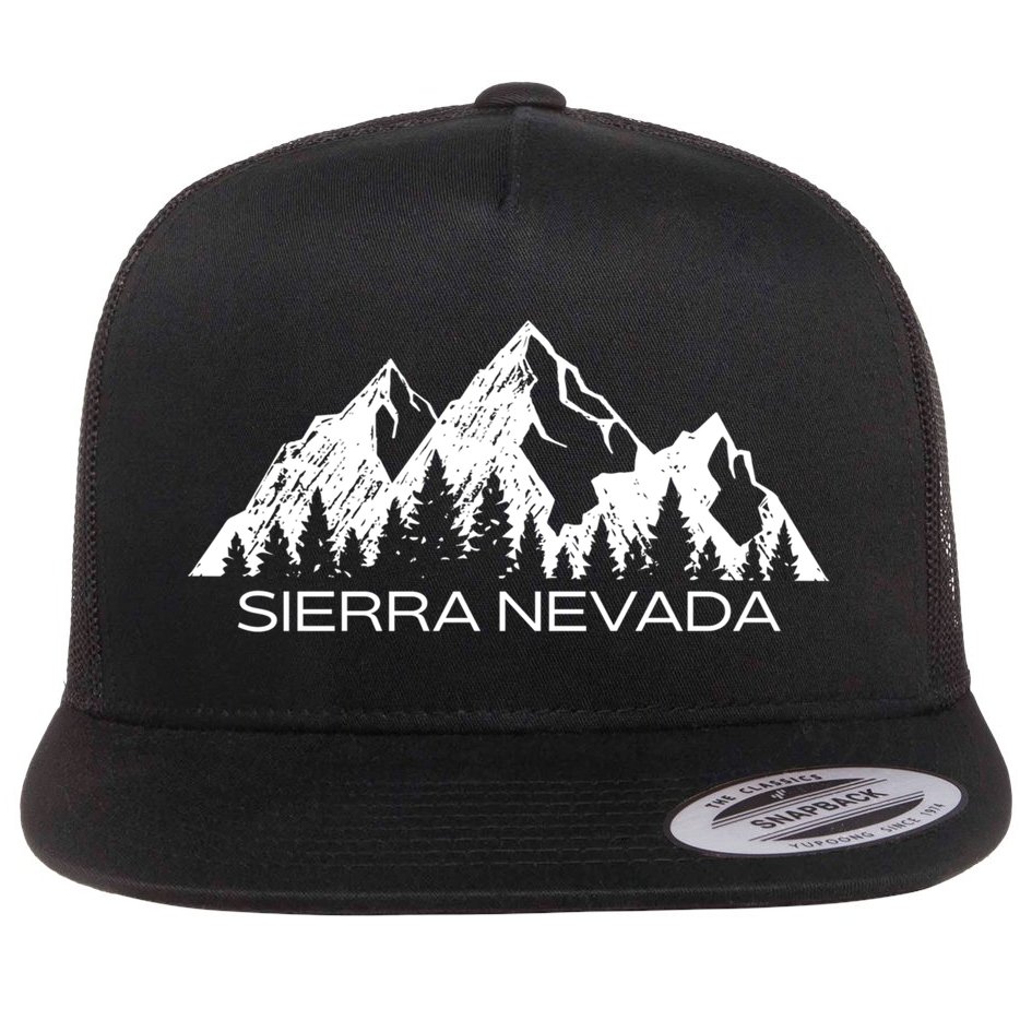 Sierra Nevada Mountains Cool Sierra Nevada Souvenir Gift Cool Gift Flat Bill Trucker Hat