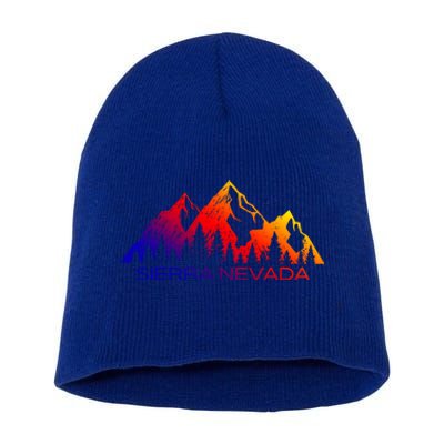 Sierra Nevada Mountains Cool Sierra Nevada Souvenir Gift Short Acrylic Beanie