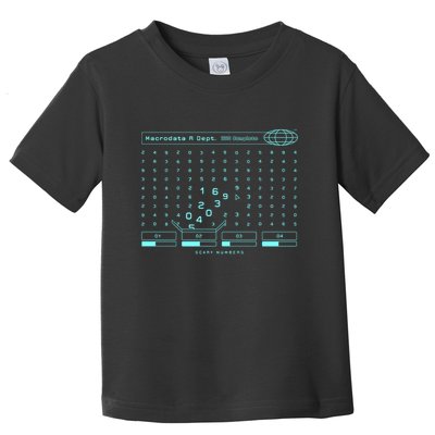 Scary Numbers Macrodata Toddler T-Shirt