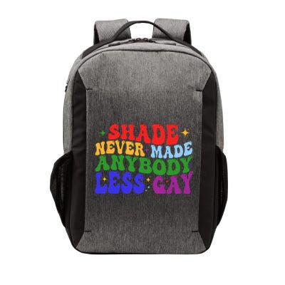 Shade Never Made Anybody Less Gay LGBTQ Rainbow Pride Vector Backpack