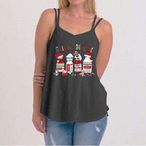 Silent Night Merry Christmas Nurse Pills Pharmacist Pharmacy Women's Strappy Tank