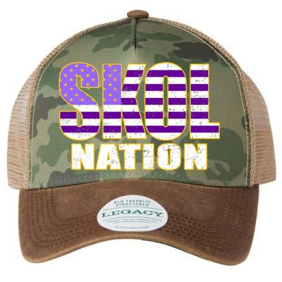 Skol Nation Meaningful Gift Meaningful Gift Purple White Gold Legacy Tie Dye Trucker Hat