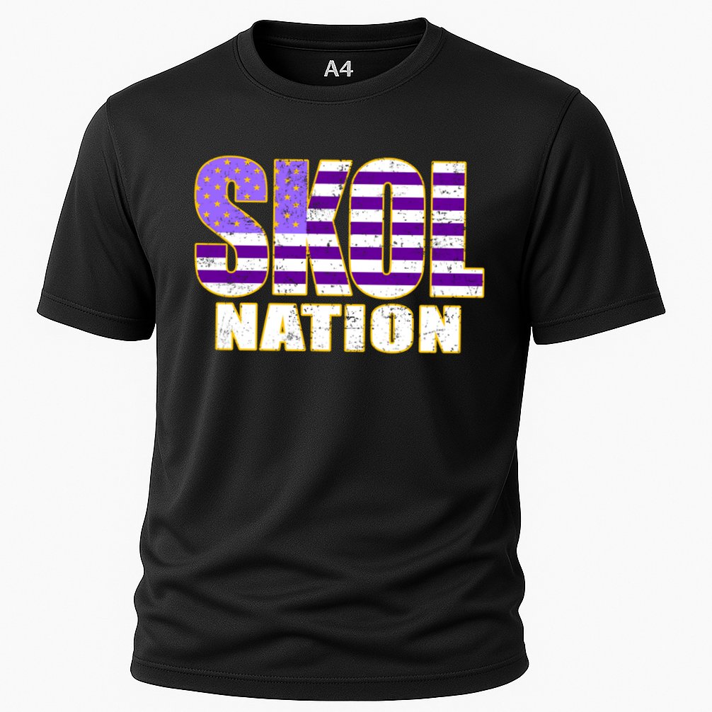 Skol Nation Meaningful Gift Meaningful Gift Purple White Gold Cooling Performance Crew T-Shirt