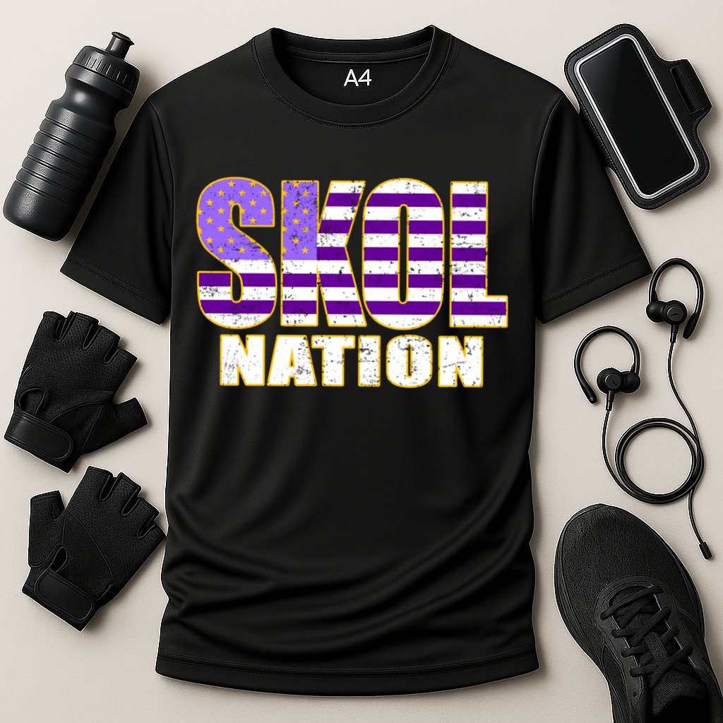 Skol Nation Meaningful Gift Meaningful Gift Purple White Gold Cooling Performance Crew T-Shirt