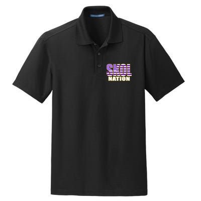 Skol Nation Meaningful Gift Meaningful Gift Purple White Gold Dry Zone Grid Polo