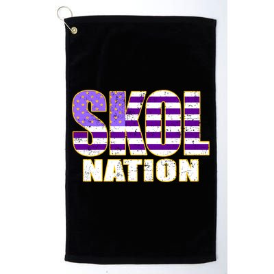 Skol Nation Meaningful Gift Meaningful Gift Purple White Gold Golf Towel