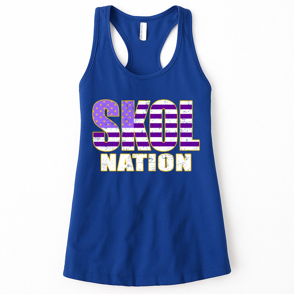 Skol Nation Meaningful Gift Meaningful Gift Purple White Gold Womens Tank Top