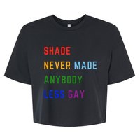 Shade Never Made Anybody Less Gay Bella+Canvas Jersey Crop Tee