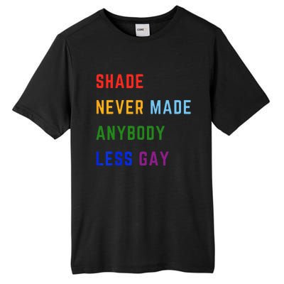 Shade Never Made Anybody Less Gay Tall Fusion ChromaSoft Performance T-Shirt