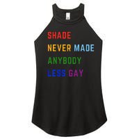 Shade Never Made Anybody Less Gay Women’s Perfect Tri Rocker Tank