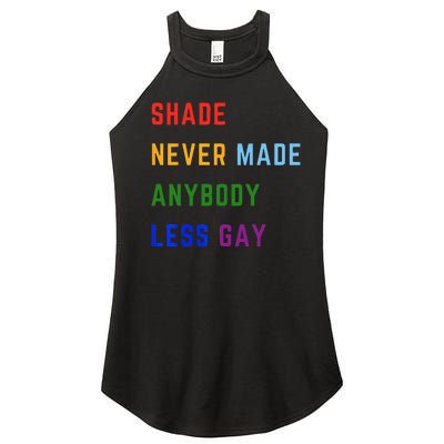 Shade Never Made Anybody Less Gay Women’s Perfect Tri Rocker Tank