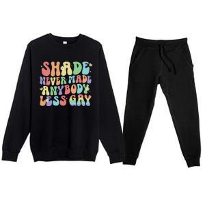 Shade Never Made Anybody Less Gay Premium Crewneck Sweatsuit Set