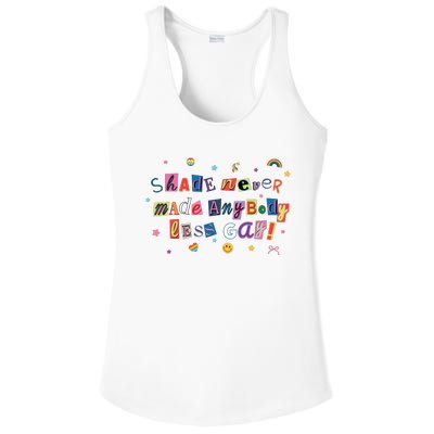 Shade Never Made Anybody Less Gay Ladies PosiCharge Competitor Racerback Tank