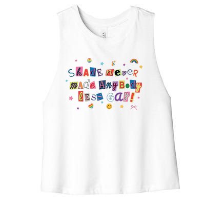 Shade Never Made Anybody Less Gay Women's Racerback Cropped Tank