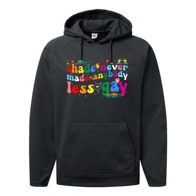 Shade Never Made Anybody Less Gay Rainbow Lgbt Lesbian Pride Performance Fleece Hoodie