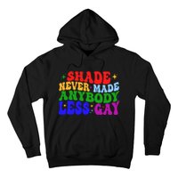 Shade Never Made Anybody Less Gay LGBTQ Rainbow Pride Hoodie