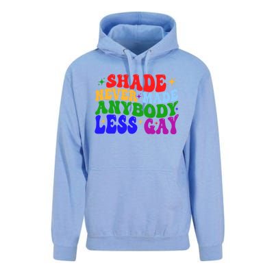 Shade Never Made Anybody Less Gay LGBTQ Rainbow Pride Unisex Surf Hoodie