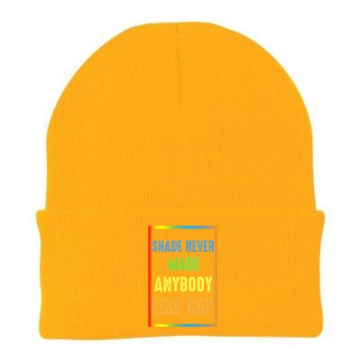 Shade Never Made Anybody Less Gay LGBTQ Rainbow Pride Knit Cap Winter Beanie