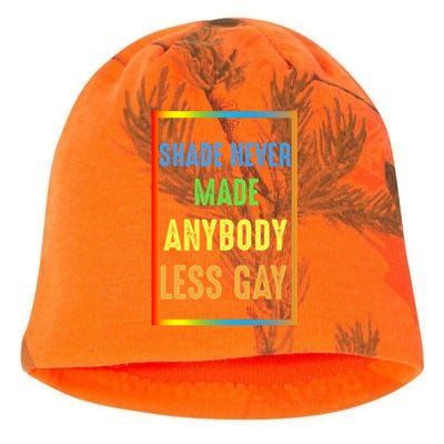 Shade Never Made Anybody Less Gay LGBTQ Rainbow Pride Kati - Camo Knit Beanie