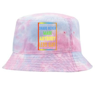 Shade Never Made Anybody Less Gay LGBTQ Rainbow Pride Tie-Dyed Bucket Hat